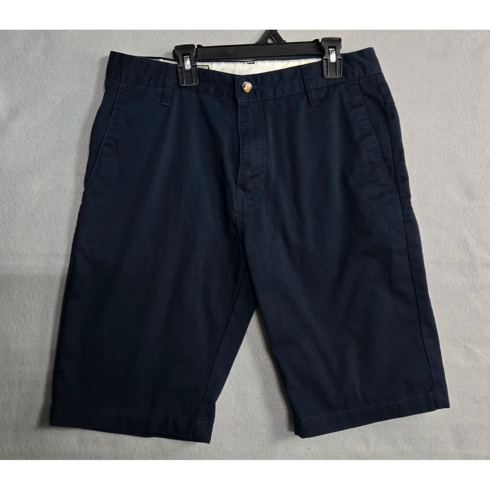 Volcom Men's Chino Shorts‎ Navy Blue Skate Surf Workwear Size 30